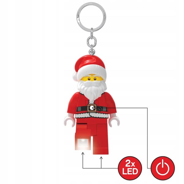 LEGO Ficklampa Nyckelring Jultomten Minifigur LGL-KE189