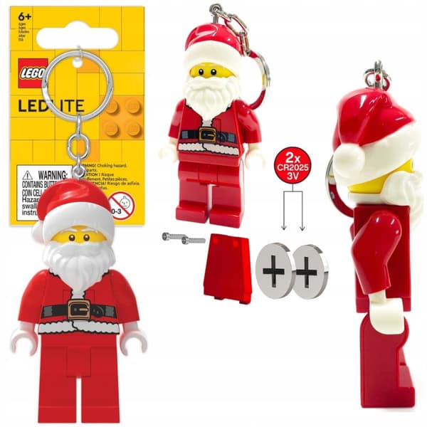 LEGO Ficklampa Nyckelring Jultomten Minifigur LGL-KE189