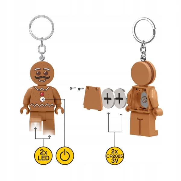 LEGO taskulamppu avaimenperä piparkakkumies piparkakkuminihahmo LGL-KE182