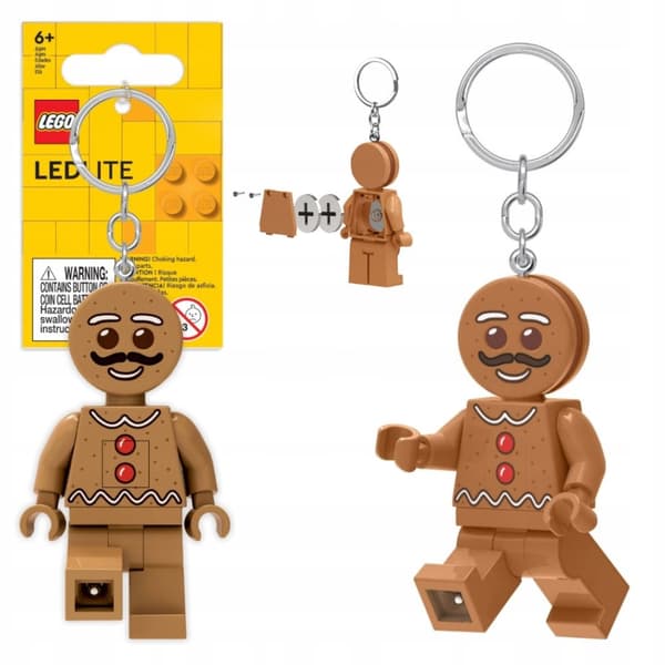 LEGO lommelygte nøglering Gingerbread Man Gingerbread Minifigur LGL-KE182
