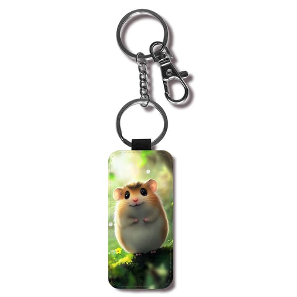 Söt Tecknad Hamster Nyckelring