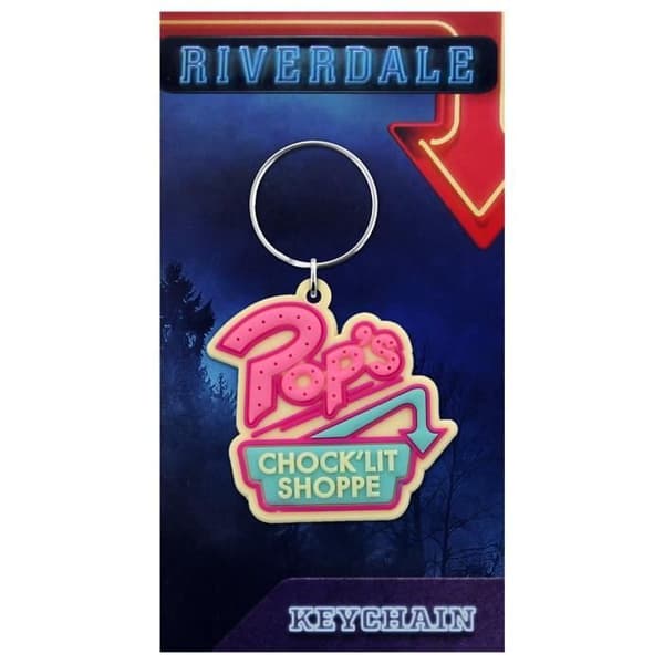 Riverdale Nyckelring i gummi Pop's Chock'lit Shoppe 4,5 x 6 cm gräddfärgad