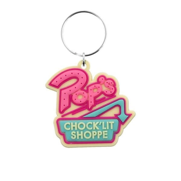 Riverdale Nyckelring i gummi Pop's Chock'lit Shoppe 4,5 x 6 cm gräddfärgad