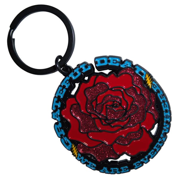 Grateful Dead Everywhere Rose Keyring Keychain One Size