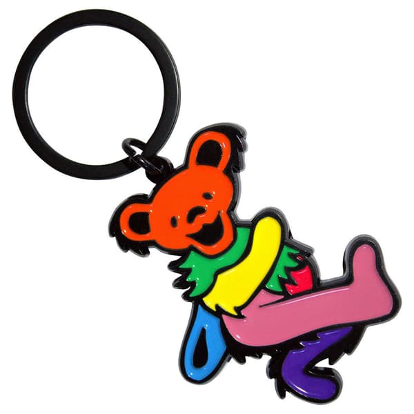 Grateful Dead Pink Body Dancing Bear Keyring Keychain One Size
