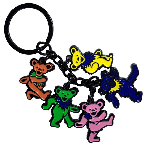 Grateful Dead Dancing Bears Charms Keyring Keychain One Size