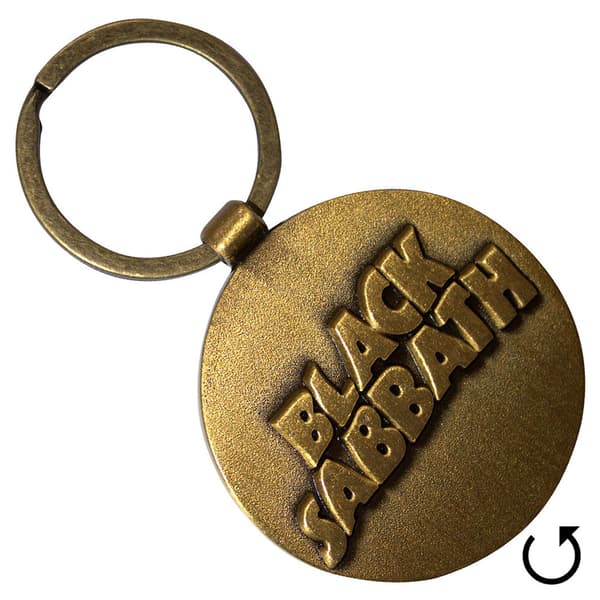 Black Sabbath 3D Wavy Logo Double Sided Keyring Keychain One Size