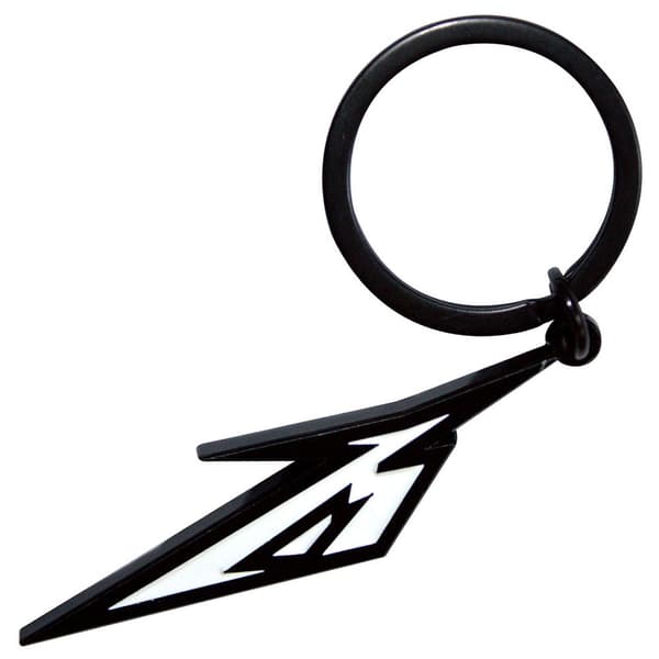 Metallica Black And White M Logo Keyring Keychain One Size