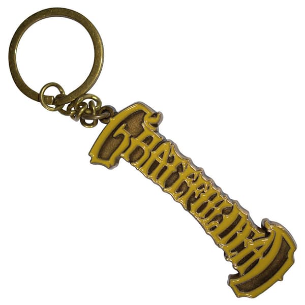 Grateful Dead Gold Logo Keyring Keychain One Size