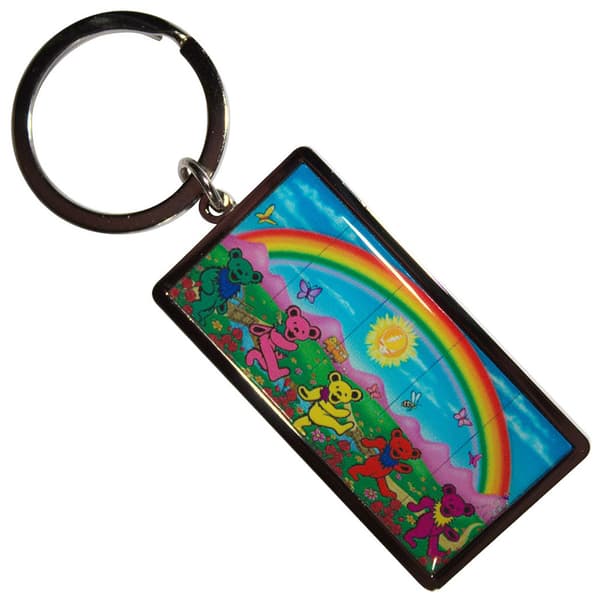Grateful Dead Rainbow Keyring Keychain One Size