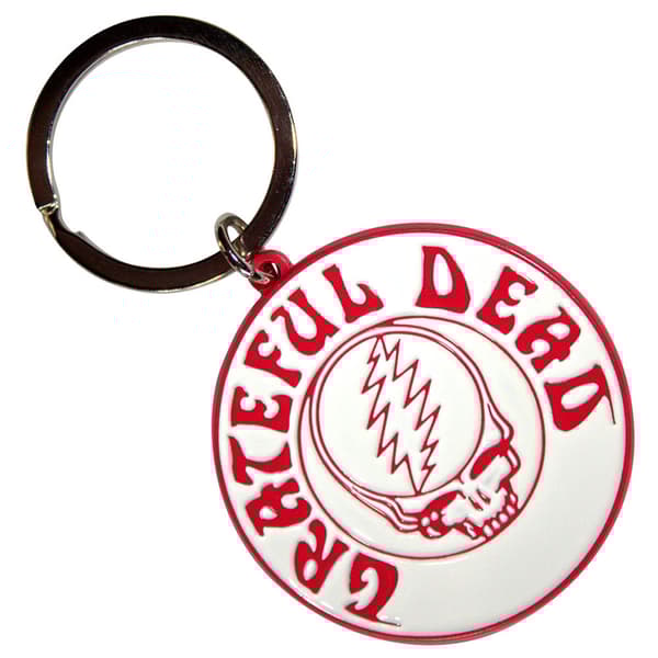 Grateful Dead Steal Your Face Mono Red Keyring Keychain One Size