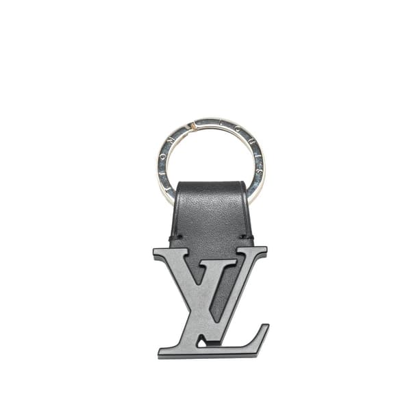 Pre-owned Louis Vuitton Leather LV Initials Key Holder Black
