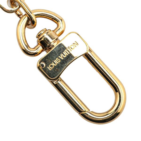 Pre-owned Louis Vuitton Brass Pochette Extender Key Ring Gold