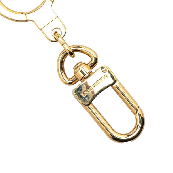 Pre-owned Louis Vuitton Brass Pochette Extender Key Ring Gold