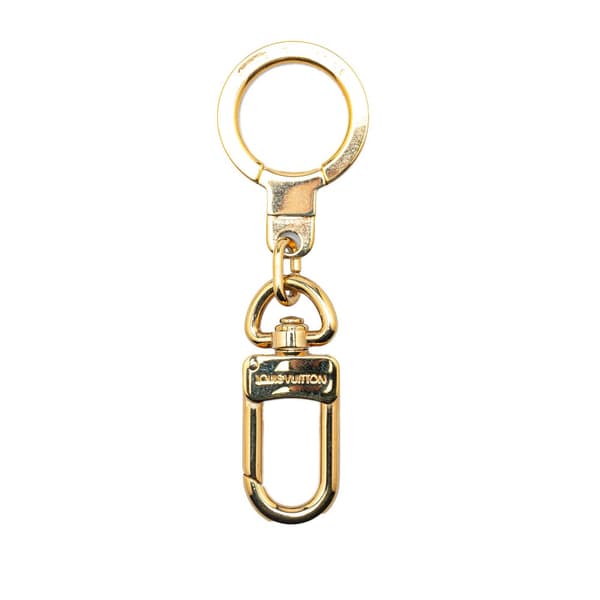 Pre-owned Louis Vuitton Brass Pochette Extender Key Ring Gold