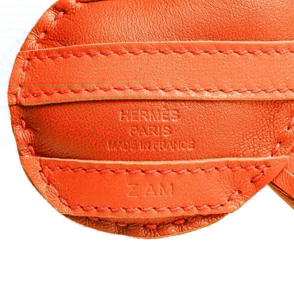 Pre-owned Hermès Milo GeeGee Savannah Bag Charm Orange