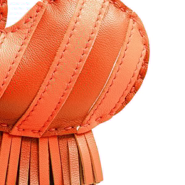 Pre-owned Hermès Milo GeeGee Savannah Bag Charm Orange