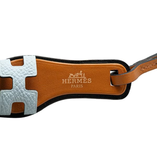 Pre-owned Hermès Epsom Oran Nano Bag Charm Brown