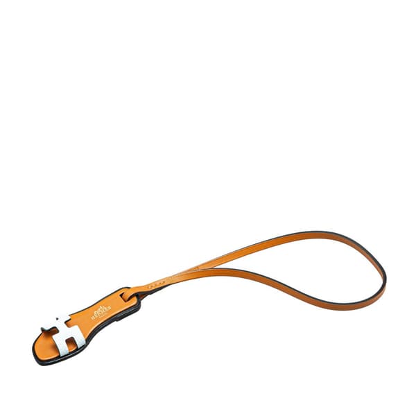 Pre-owned Hermès Epsom Oran Nano Bag Charm Brown