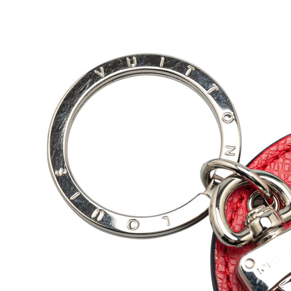 Pre-owned Louis Vuitton LV Circle Eyelet Key Chain Silver