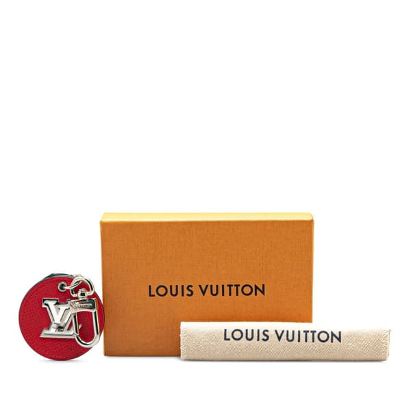 Pre-owned Louis Vuitton LV Circle Eyelet Key Chain Silver