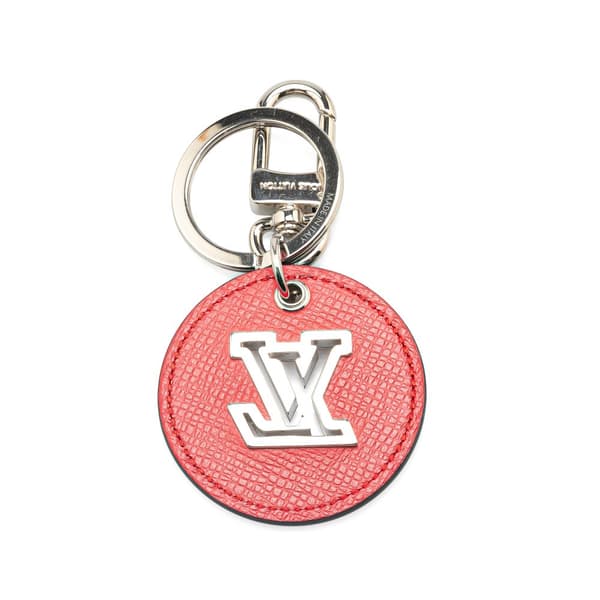 Pre-owned Louis Vuitton LV Circle Eyelet Key Chain Silver