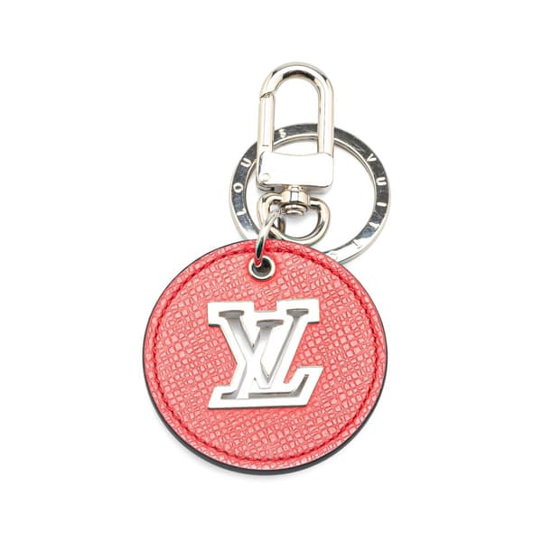 Pre-owned Louis Vuitton LV Circle Eyelet Key Chain Silver