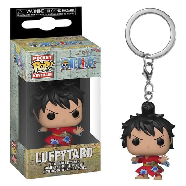 Funko Pocket Pop! Nyckelring: One Piece - Luffy i kimono - FUNKO - Flerfärgad/Grå