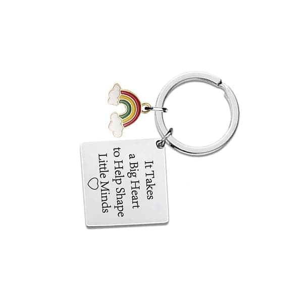 INF Square Rainbow Keychain ZC0025 - Sølv