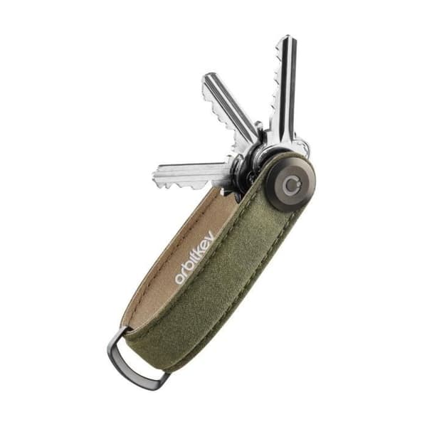 PORTACHIAVI ORBITKEY ORGANISER VAXAD CANVAS KHAKI GRÖN KWC2-KGN-107