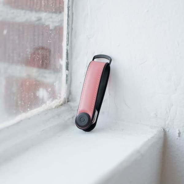 NYCKELORGANISATOR HYBRID LÄDER PASTELL ROSA ORBITKEY