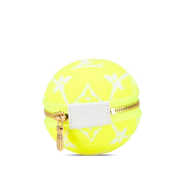 Pre-owned Louis Vuitton LV Set And Match Pouch Key Ring Bag Charm Yellow