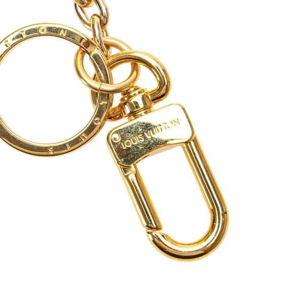 Pre-owned Louis Vuitton LV Set And Match Pouch Key Ring Bag Charm Yellow