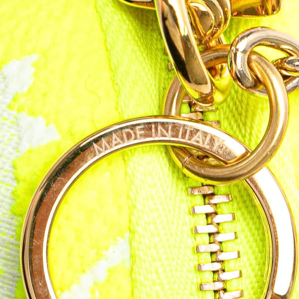Pre-owned Louis Vuitton LV Set And Match Pouch Key Ring Bag Charm Yellow