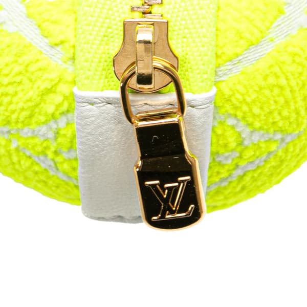 Pre-owned Louis Vuitton LV Set And Match Pouch Key Ring Bag Charm Yellow
