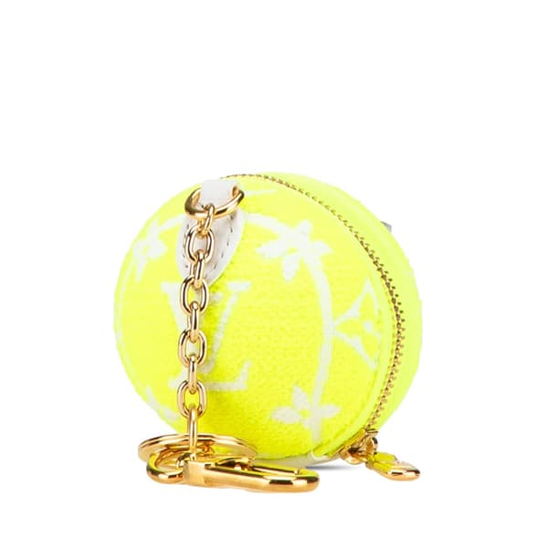Pre-owned Louis Vuitton LV Set And Match Pouch Key Ring Bag Charm Yellow