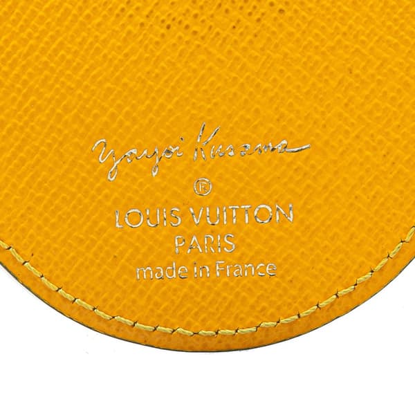 Pre-owned Louis Vuitton Yayoi Kusama Monogram Pumpkin Dots Key Holder and Bag Charm Yellow