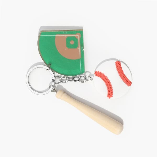 INF Akryl Baseboll Nyckelring Set - Snygg Bil & Nyckelaccessoar Model 7