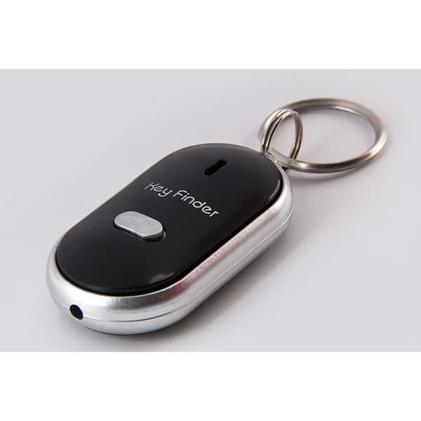 Keychain Locator Whistler Key Finder Anti-Lost Svart