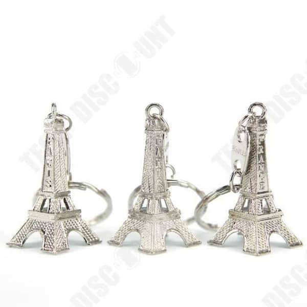 TD® Lot om 100 souvenir metall nyckelring Eiffeltornet silver färg paris symbol fransk souvenir nyckelring