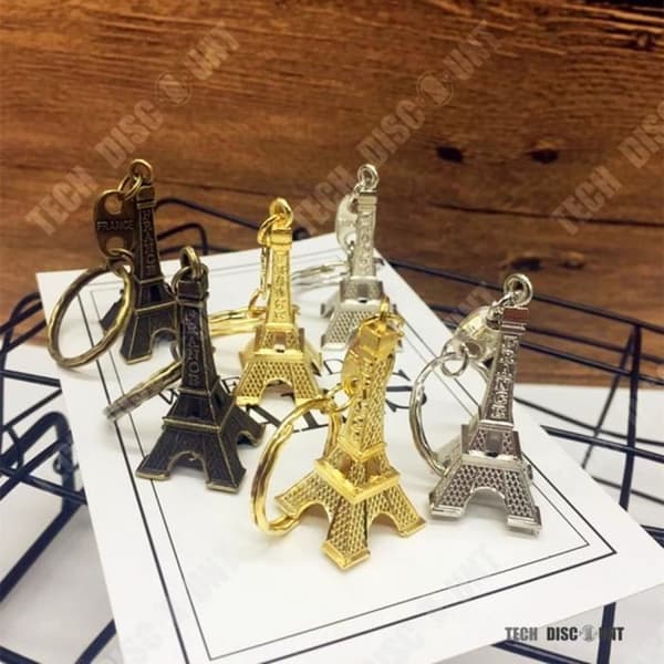 100st Vintage Nyckelring Eiffel Tower Paris Tower Nyckelring Paris Tower / Retro , Brons / Guld / Silver