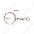 Miniatyrbild 3 av 4: TD® Set med 50 nyckelringar hängande nyckelring för figurverk 25 mm diameter silverfärg hög kvalitet