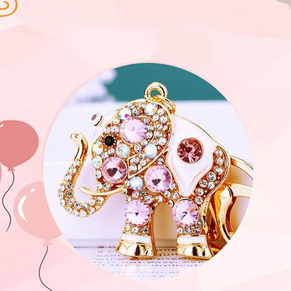 Nyckelring - TD® - Elegant elefant - Håldesign - Bleknar inte - 11,5 cm