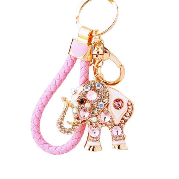Nyckelring - TD® - Elegant elefant - Håldesign - Bleknar inte - 11,5 cm