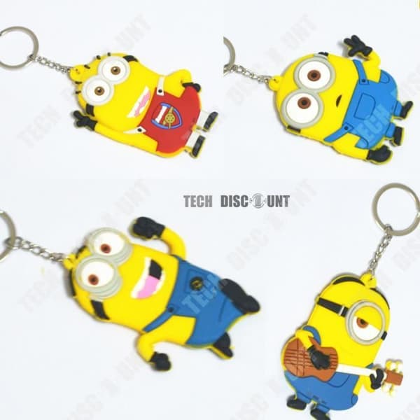 TD® Despicable me minion nyckelring kreativ lås häng söt tecknad gul liten original metall hemmabil