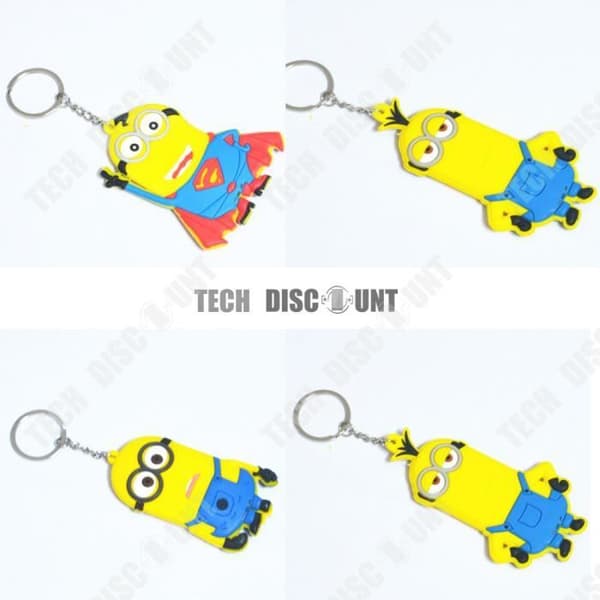 TD® Despicable me minion nyckelring kreativ lås häng söt tecknad gul liten original metall hemmabil