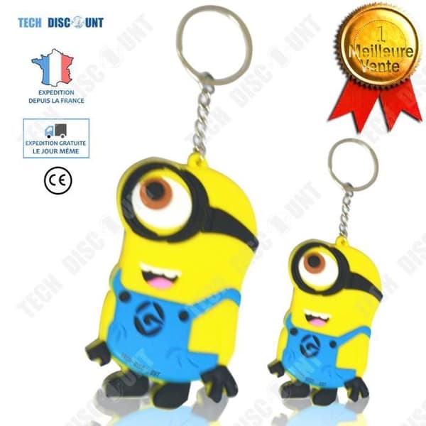 TD® Despicable me minion nyckelring kreativ lås häng söt tecknad gul liten original metall hemmabil