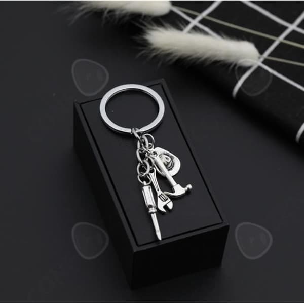 CONFO® Nyckelring Kreativ present till Fars Dag Cowboy Hat Tool Tredelad nyckelring