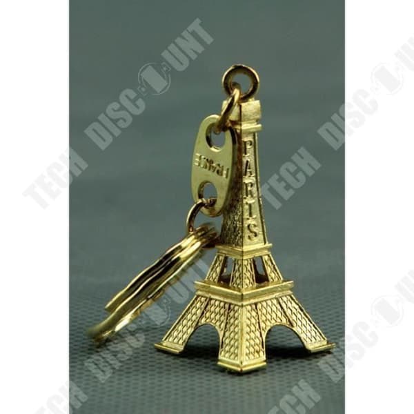 TD® Lot om 100 souvenir metall nyckelring Eiffeltornet gyllene färg paris symbol Fransk souvenir nyckelring komplett kit