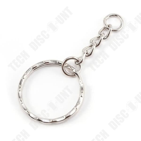TD® Set med 50 nyckelringar hängande nyckelring för figurverk 25 mm diameter silverfärg hög kvalitet